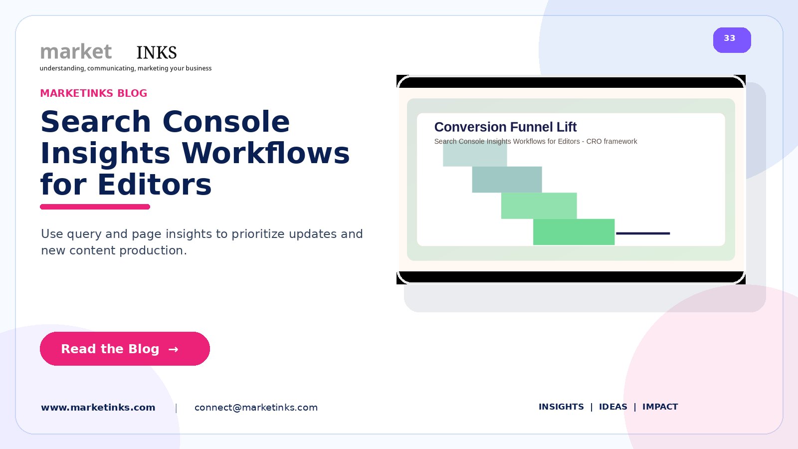Search Console Insights Workflows for Editors