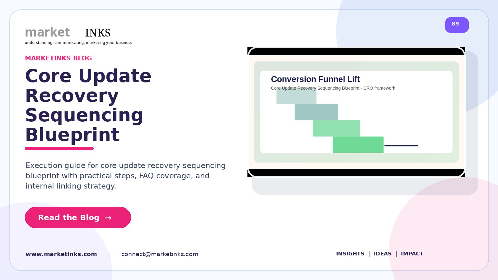 Core Update Recovery Sequencing Blueprint